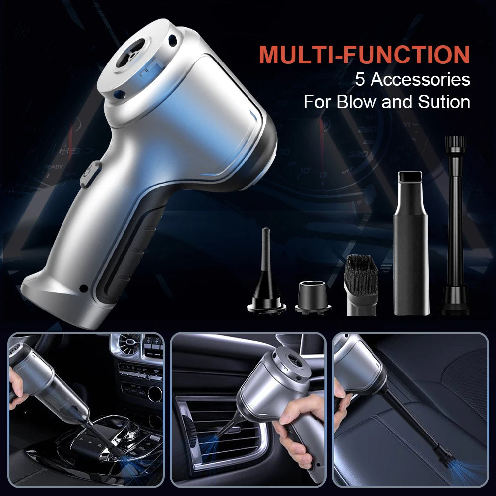 95000Pa Car Wireless Vacuum Cleaner Wet Dry Vacuum Cleaner Cordless Handheld Auto Vacuum Home & Dual Use Mini Vacuum Cleaner